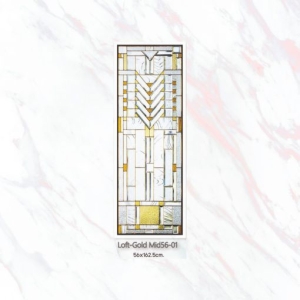 กระจกประตูหน้า STARRY LOFT GOLD SERIES ( Mid56-01 ) ขนาด 56×162.5 cm.