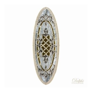 กระจกประตูหน้า Original Benavio 03 Gold ขนาด 48.4×142.8 cm. Delphi Luxury Door