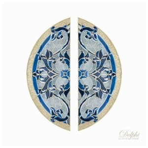 กระจกประตูหน้า Original Navio 06 ขนาด 42×108 cm. Delphi Luxury Door