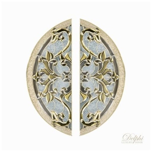 กระจกประตูหน้า Original Navio 06 ขนาด 42×108 cm. Delphi Luxury Door