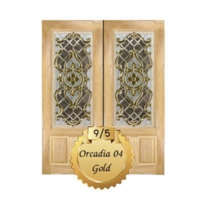 กระจกประตูหน้า Original Orcadia 04 ขนาด 56×132 cm. Delphi Luxury Door