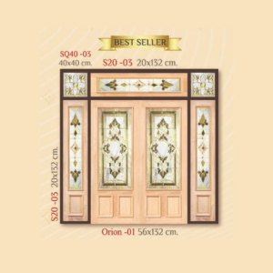 กระจกรางทอง บานกลาง Gold Series (Orion-01) ขนาด 56×132 cm.