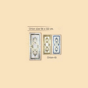 กระจกรางทอง บานกลาง Gold Series (Orion-01) ขนาด 56×132 cm.