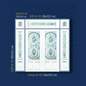 กระจกรางเงินวาว บานกลาง White Chromed Series (Orion W-02) ขนาด 56×132 cm.