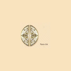  กระจกรางทอง บานกลาง Gold Series (Pavo 04) ขนาด 42×108 cm.