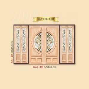 กระจกรางทอง บานกลาง Gold Series (Pavo 06) ขนาด 33.5×90.7 cm. *สำหรับประตูกว้าง 70 cm.*