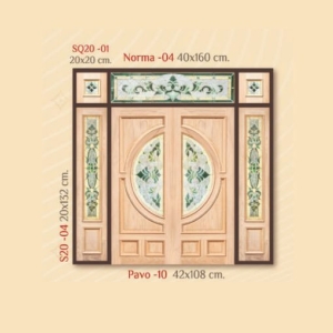 กระจกรางทอง บานกลาง Gold Series (Pavo 10) ขนาด 42×108 cm.