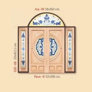 กระจกรางทอง บานกลาง Gold Series (Pavo 11) ขนาด 42×108 cm.