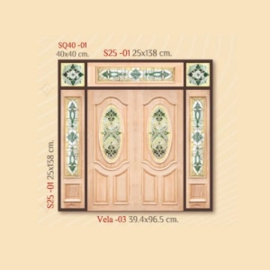 กระจกรางทอง ช่องแสงข้าง Gold Series (S25-01) ขนาด 25×138 cm.