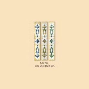 กระจกรางทอง ช่องแสงข้าง Gold Series (S25-03) ขนาด 25×162.5 cm.