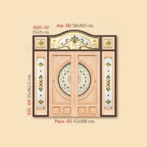 กระจกรางทอง ช่องแสงข้าง Gold Series (S25-04) ขนาด 25×162.5 cm.