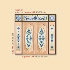 กระจกรางทอง ช่องแสงมุม Gold Series (SQ40-01) ขนาด 40×40 cm.