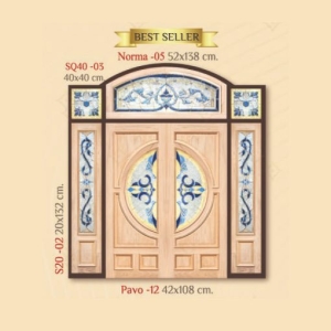 กระจกรางทอง ช่องแสงมุม Gold Series (SQ40-04) ขนาด 40×40 cm.