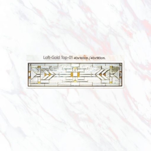 กระจกช่องแสงบน ประตูหน้า STARRY LOFT GOLD SERIES ( Top-01 ) ขนาด 40×180 cm.