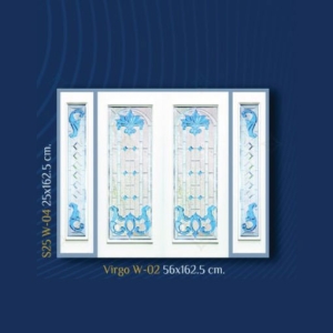 กระจกรางเงินวาว บานกลาง White Chromed Series (Virgo W-02) ขนาด 56×162.5 cm.