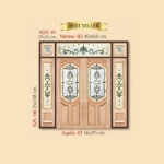 กระจกรางทอง บานกลาง Gold Series (Aquila-03) ขนาด 56×113 cm.