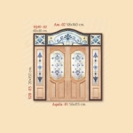 กระจกรางทอง ช่องแสงบน Gold Series (Ara-02) ขนาด 58×160 cm.