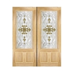 กระจกประตูหน้า Crystal Orcadia C 05 ขนาด 56×132 cm. Delphi Luxury Door