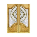 กระจกประตูหน้า Crystal Vittario C 01 (Gold) ขนาด 56×146 cm. Delphi Luxury Door