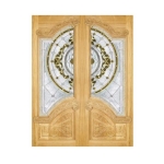 กระจกประตูหน้า Crystal Vittario C 01 (Gold) ขนาด 56×146 cm. Delphi Luxury Door