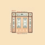 กระจกรางทอง ช่องแสงบน Gold Series (Norma-02) ขนาด 40×180 cm.