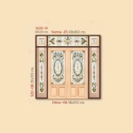 กระจกรางทอง ช่องแสงบน Gold Series (Norma-03) ขนาด 40×180 cm.