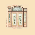 กระจกรางทอง ช่องแสงบน Gold Series (Norma-05) ขนาด 52×138 cm. 