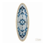 กระจกประตูหน้า Original Benavio 01 Blue ขนาด 48.4×142.8 cm. Delphi Luxury Door