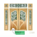 กระจกประตูหน้า Original Helena 02 ขนาด 56×113 cm. Delphi Luxury Door