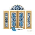 กระจกประตูหน้า Original Icaria 01S ขนาด 56×162.5 cm. Delphi Luxury Door