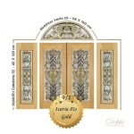 กระจกประตูหน้า Original Icaria 01S ขนาด 56×162.5 cm. Delphi Luxury Door