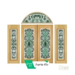 กระจกประตูหน้า Original Icaria 01S ขนาด 56×162.5 cm. Delphi Luxury Door