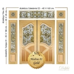 กระจกประตูหน้า Original Medina 01 ขนาด 56×113 cm. Delphi Luxury Door