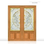 กระจกประตูหน้า STARRY Crystal Series ( Orion C-01 ) ขนาด 56×132 cm.