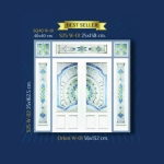 กระจกรางเงินวาว บานกลาง White Chromed Series (Orion W-01) ขนาด 56×132 cm.