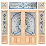 กระจกรางเงินวาว บานกลาง White Chromed Series (Orion W-01) ขนาด 56×132 cm.