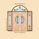 กระจกรางทอง บานกลาง Gold Series (Pavo 11) ขนาด 42×108 cm.