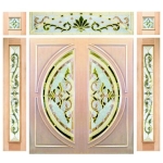 กระจกรางทอง บานกลาง Gold Series (Pavo B-01) ขนาด 56×162.5 cm.