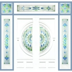 กระจกรางเงินวาว บานกลาง White Chromed Series (Pavo W-01) ขนาด 42×108 cm. 