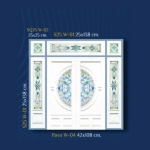 กระจกรางเงินวาว บานกลาง White Chromed Series (Pavo W-04) ขนาด 42×108 cm.