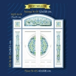 กระจกรางเงินวาว ช่องแสงข้าง White Chromed Series (S25 W-03) ขนาด 25×162.5 cm.