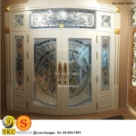  กระจกรางเงินวาว ช่องแสงมุม White Chromed Series (SQ25 W-02) ขนาด 25×25 cm.