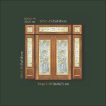 กระจกประตูหน้า STARRY Crystal Series ( Virgo C-01 ) ขนาด 56×162.5 cm.