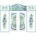 กระจกรางเงินวาว บานกลาง White Chromed Series (Virgo W-01) ขนาด 56×162.5 cm.